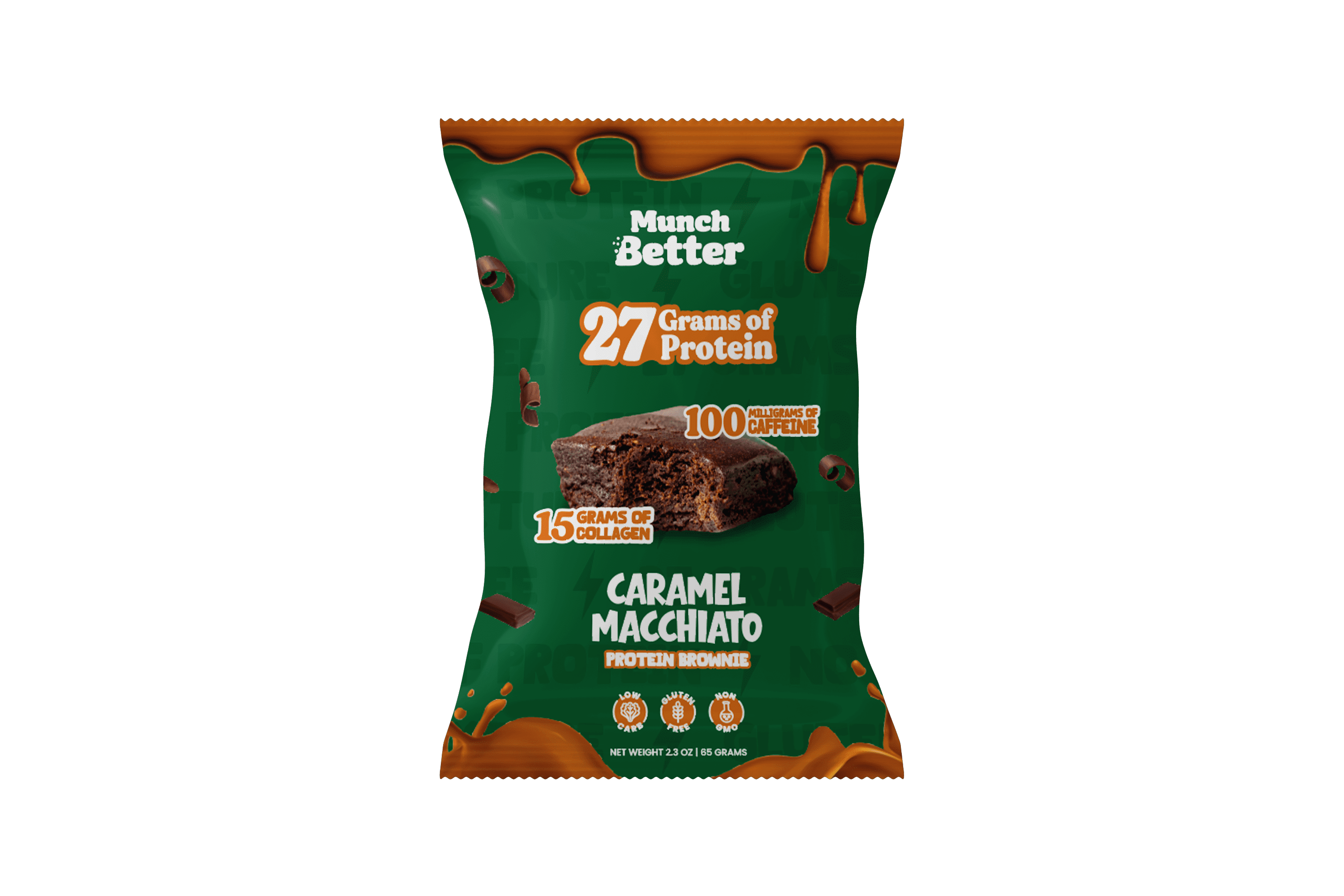 Caramel Macchiato - CAFFEINATED Protein Brownies from Munch Better