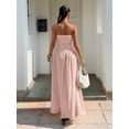thumbnail image 2 of Women's Strapless Textured Knit Maxi Dress - Pink Elegant Evening Formal Dress for Wedding Prom Bridesmaid, 2 of 6