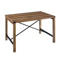 thumbnail image 1 of Metal X 48" Industrial Farmhouse Dining Table - Rustic Oak, 1 of 7