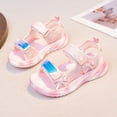thumbnail image 5 of Weebloom Kids Toddler Girl Sandals Versatile With Adjustable Strap Sole Lightweight Beach Footwear Comfort Hook & Loop Summer Shoes Beach Walking Sandal, 5 of 9