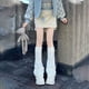 thumbnail image 5 of Calcetines de punto jk Calcetines de mujer blancos de tubo largo hasta la pantorrilla conjuntos de piernas otoño e invierno cálidos calcetines de pila Lolita Lolita, 5 of 6