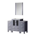 thumbnail image 2 of Volez 48 in W Dark Grey Bath Vanity with Side Cabinets, Ceramic Top, and 22 in Mirror, 2 of 6