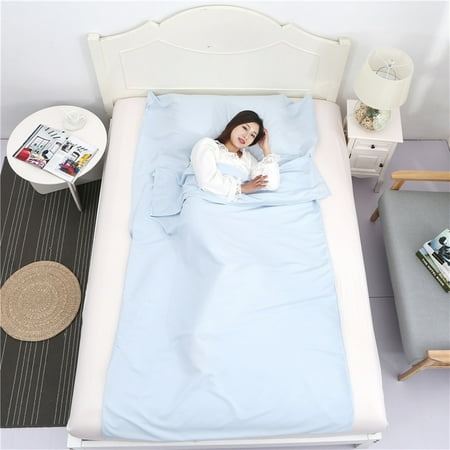 45 28x 82 68 Lightweight Pure Cotton Breathable Envelope Sleeping Bag Quilt Portable Double Liner With Pillow Case For Hotel Outdoor