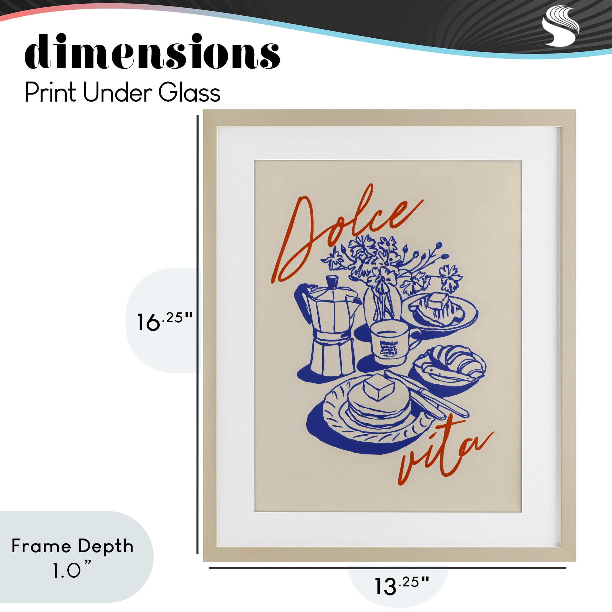 Stupell Industries Retro Breakfast Morning Spread Birch Framed Print Under Glass, design by The Prints Vibe