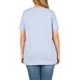 thumbnail image 3 of Zenana Women & Plus Size Cotton V-Neck Short Sleeve Casual Basic Tee Shirts, 3 of 4