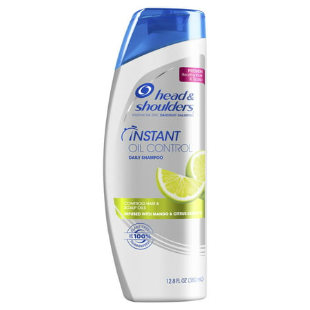 Head and Shoulders Instant Oil Control Daily-Use Anti-Dandruff Shampoo, 12.8 fl (Best Shampoo For Oily Flaky Scalp)