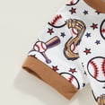 thumbnail image 5 of Okbabeha Toddler Baby Boy Girl Baseball Outfit Baseball Tee Shirt Top+Baseball Shorts Set Baby Summer Sportswear Tracksuit, 5 of 7
