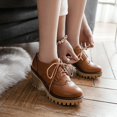 thumbnail image 5 of Women's Middle Heels Heel Shoes Breathable Casual Walking Comfort Lace Up Mid Heel Dress for Daily Leisure and, 5 of 6