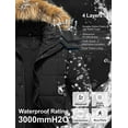 thumbnail image 4 of Chrisuno Big and Tall Puffer Coats for Men Mens Coat Men's Winter Jacket Warm Thicken with Hood Black 5X, 4 of 5