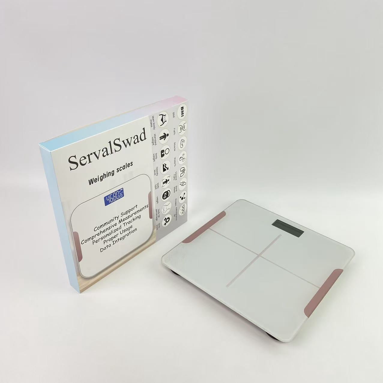 ServalSwad Weighing scales, Digital Bathroom Scale with Backlit LED Display, Highly Accurate & Measures Weight up to 400 lb/180kg, Batteries Included
