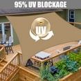 thumbnail image 5 of Sun Shade Sails ,12FT Square Waterproof Canopy ,UV Block Awning for Outdoor Patio Backyard Garde ,Brown, 5 of 8