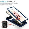thumbnail image 3 of Design for Google Pixel 8 Pro Phone Case with Camera Lens Sliding Cover Ring Holder Kickstand - Shockproof Heavy Duty Rugged Military Grade Bumper Protective Case for Women Men, Blue, 3 of 11