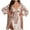 Beige, variant on Women's Sexy Lace Sleepwear Slip Satin Nightgown & Robes Set 2 Piece Spaghetti Strap Silk Nightwear for Bride Party