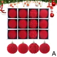 thumbnail image 3 of Bolas de terciopelo para decoración navideña, adornos de bolas de Navidad, bolas de árbol resistentes, colores vivos, bolas de terciopelo para árboles de Navidad O4N5, 3 of 5