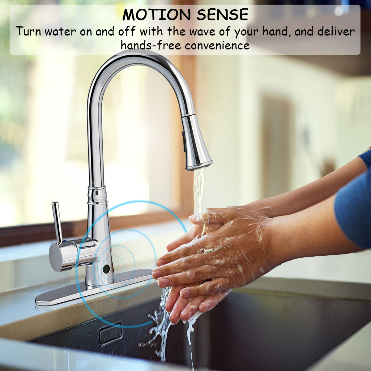 Touchless Kitchen Faucet With Soap Dispenser Dandk Organizer