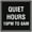 Black, variant on Signs ByLITA Square Quiet Hours 10PM to 8AM Sign - Easy Installation | Durable Material (Black) - Large