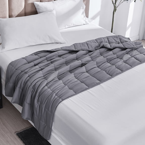 Pur Serenity 12 lbs Microfiber Weighted Blanket 48"x72", Gray