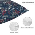 thumbnail image 3 of Honeii Merry Christmas Winter Leaves Snowflakes Print Throw Pillow, Square Decorative Pillow Forms Soft Fluffy Plump Pillow Decorative Pillow Inserts,Couch Pillows-24"x24", 3 of 7