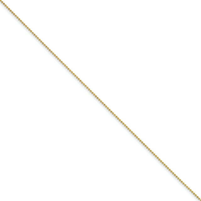 Chaîne Boule Plaquée Rhodium Jaune sur Laiton 1.50mm 16 Po