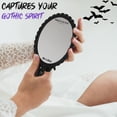 thumbnail image 4 of Profusion Cosmetics Not A Phase Foldable Handheld Mirror, Single-Sided Gothic Decorative Makeup Mirror, Distortion-Free Reflection, Matte Black, 4 of 5