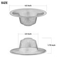 thumbnail image 2 of Paquete de 2 – Cesta de malla superior de 4,5 pulgadas/3 pulgadas – Colador de drenaje para fregadero de cocina, recogedor de alimentos grande de acero inoxidable. Canasta de malla completa efectiva y, 2 of 4