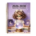 thumbnail image 2 of 2026-2030 Monthly Planner, Spiral Bound Agenda Book, Reading Themed Cover Calendar Notebook, Monthly Tab Organizer, Long Term Goal Tracking Journal, 5 Year Planner for Daily Schedule Planning, 2 of 7