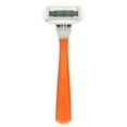 Flamingo 5-Blade Women's Razor: 1 Papaya Razor Handle + 2 Razor Blade