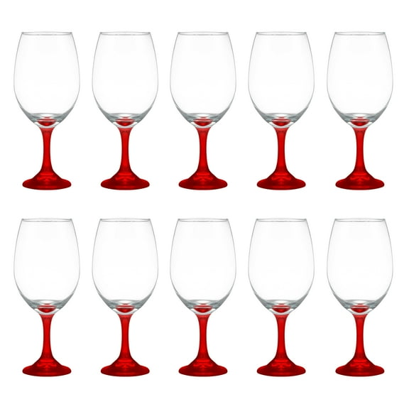 Rioja Grand Wine Glasses 20.75 oz. Set of 10, Bulk Pack - Perfect for Hotel, Bar, Restaurant or Lounge - Red