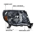thumbnail image 4 of PIT66 Headlight,Fit for 05-11 Toyota Tacoma, Left and Right OE Style Pickup Truck Replacement 2005-2011 Headlamp Assembly Lamps Accessories (Smoky Lens Chrome Housing Amber Reflector), 4 of 8