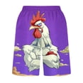 thumbnail image 5 of Dovford Men's Novelty Rooster Print Beach Shorts Quick Dry Swimwear Holiday Party Sports Running Swim Board Shorts Bathing Suits, 5 of 5