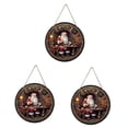 thumbnail image 3 of Adornos de madera perfecl 3 piezas Papá Noel decoración colgantes, 3 of 8
