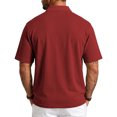 thumbnail image 5 of Fanshiluo Men's Checkered Print Short Sleeve Polo Shirt, Casual Collared Golf T-Shirt,Size:XXL,Big and Tall Men, 5 of 7