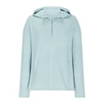 thumbnail image 3 of ZyeKqe Athletic Jackets for Women Sun Protection Long Sleeve Hooded Full Zip Upf 50+ Outdoor Hiking Workout Tops with Pockets, 3 of 7