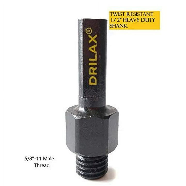 KSEIBI Triangle Drill Adapter – Converts 5/8-11 Thread To Hex Shank For Hole Saws & Core Bits