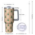 thumbnail image 2 of Brown Christmas Tree Pattern Tumbler with Handle and Lid,40oz Double Wall Vacuum Insulated Tumbler,Cups Gift for Women and Men, 2 of 7