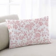 thumbnail image 2 of Coral Red Flower Throw Pillow Cover 24 x 36 Inch Decorative Pillow Cover Vintage Farmhouse Boho Leaf Spring Lumbar Pillowcase Seasonal Rectangle Cushion Case for Couch Sofa Bed Living Room, 2 of 7