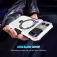 thumbnail image 5 of Allytech Magnetic Case for iPhone 11 with Lens Slide Cover, [Non-Slip] [Military Grade Protection] Slim Shockproof Ring Stand Case Support Wireless Charging, White, 5 of 10