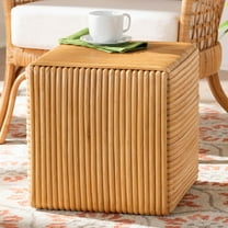 bali & pari Karina Boho Footstool, Light Honey