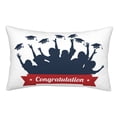 thumbnail image 1 of Fotbe Congratulation Graduate Funda de Almohada Decorativa Estilo Occidental, Lujo en Algodón, Fundas para Almohadas King, Cojín Estampado para Decoración del Hogar-20"x30", 1 of 6