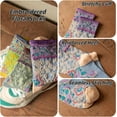thumbnail image 3 of Vintage Style Crew Socks with Cute Floral Cuff for Women, 3 of 7