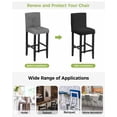 thumbnail image 3 of Black Pure Color Bar Stool Covers Set of 4, Aesthetics Contemporary Luxury Stretch Washable Bar Chair Covers with Backs, Removable Pub Counter Height Chair Cover for Kitchen Dining Room Cafe, 3 of 7