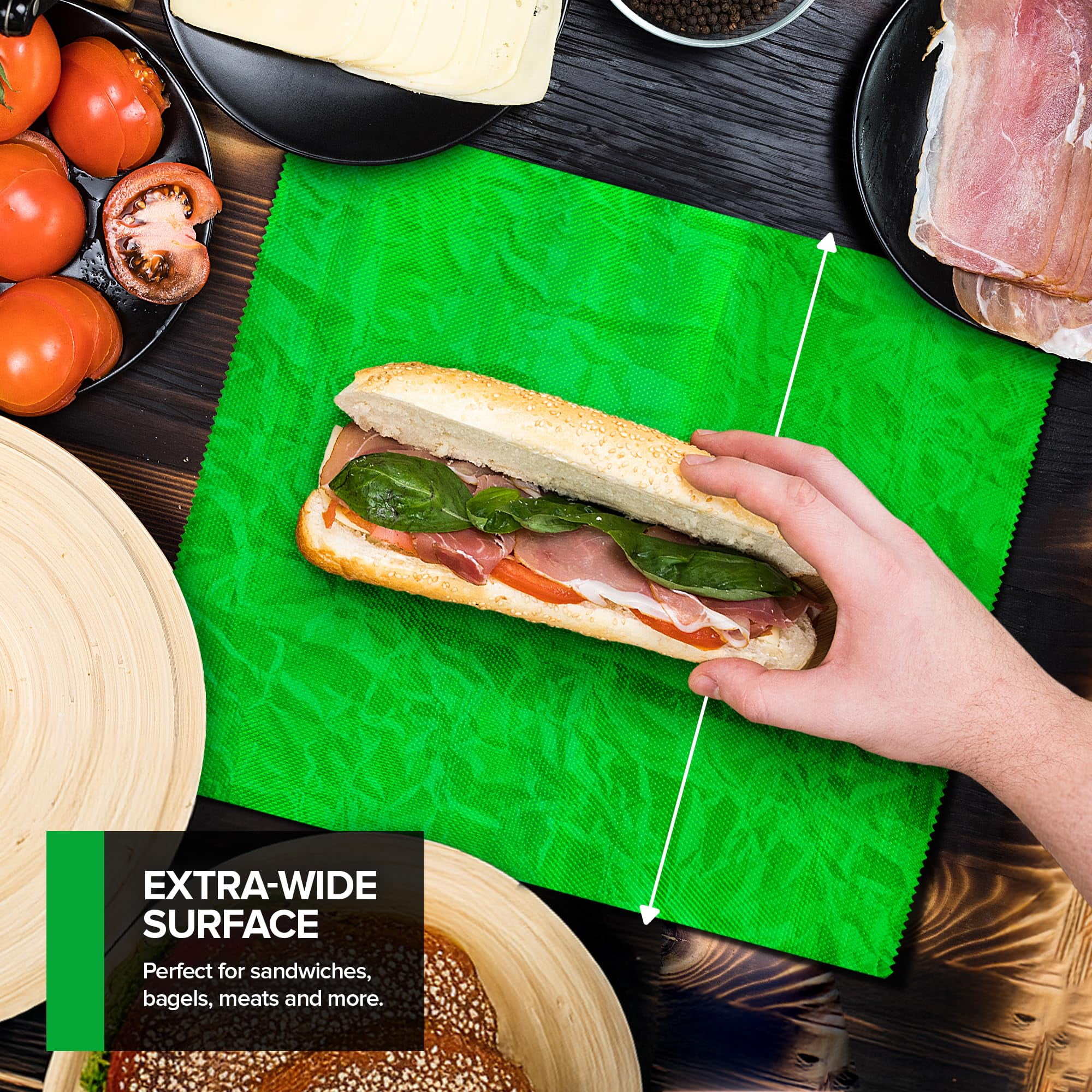 200 Count 9 Inch Green Pre Cut Aluminum Pop Up Sheets for Restaurant Disposable Food Wrap for Burrito Hot Dog or Sandwich Stock Your Home