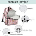 thumbnail image 4 of Cow and Cheese Pink Pattern Cute School Backpack Bag for School with Padded Back and Adjustable Shoulder Straps 15.25"x11.5"x5.25", 4 of 5