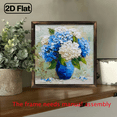 thumbnail image 5 of 2D Flat, 1pc Rustic Blue Hydrangea Flower Wall Art - 8x8inch Recycled Wood Framed Sign, 2D Flat Print for Living Room, Bedroom, Kitchen, Bathroom, Office Decor, Decorative Sign, Plaque, 5 of 9