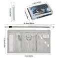 thumbnail image 3 of JIALIOU Nylon Trifold Card Wallet with ID Window Zipper Pocket for Men Women Teen Forest Wolf Moon, 3 of 7