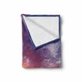 thumbnail image 2 of Sunset Soft Flannel Fleece Throw Blanket, Enchanted Coast with a Rowboat Under Hazy Sky Peaceful Nature Image, Cozy Plush for Indoor and Outdoor Use, 70" x 90", Pink and Purple, by Ambesonne, 2 of 6