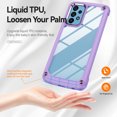 thumbnail image 6 of Feishell Fit for Samsung Galaxy A52 5G Clear Case,Support Wireless Charging,Fall Protection Back PC Transparent TPU Frame Plating Button Lightweight Slim Phone Case,Purple, 6 of 9