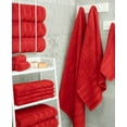 thumbnail image 2 of American Soft Linen Luxury 4 Piece Bath Towel Set, 100% Cotton Turkish Bath Towels for Bathroom, Red, 2 of 9