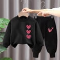 thumbnail image 2 of Toddler Baby Boy Girl Fall Outfits Letter Print Long Sleeve Tops Pants Winter Clothes Sets 6-12 Months 12-24 Months 2t 3t 4t 5t 6t 7t 8t 9t Children(K,2-3 Years), 2 of 4