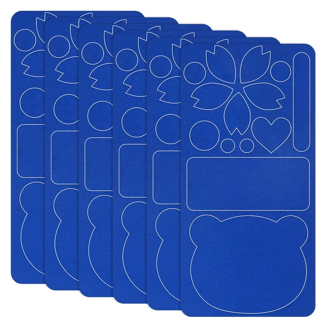 Uxcell 6-Pack Parches de Reparación de Poliéster, 7.9 x 3.9" Parches de Reparación de Tela Autoadhesivos para Sofás, Azul Zafiro